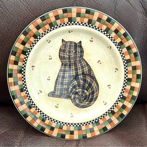 Black Cat 8.25” Salad Plate - Sakura Debbie Mumm Halloween Collection 2001